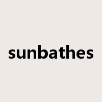 sunbathes是什么意思