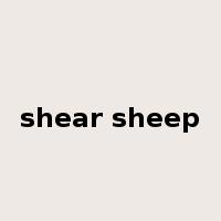 shear sheep是什么意思