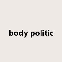 body politic是什么意思