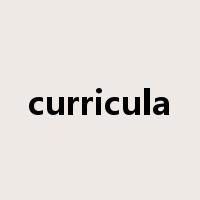 curricula是什么意思