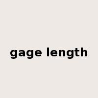 gage length是什么意思