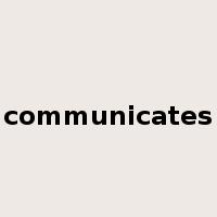 communicates是什么意思