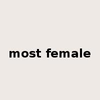 most female是什么意思