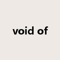 void of是什么意思