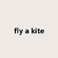fly a kite是什么意思