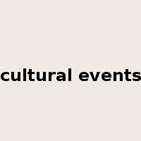 cultural events是什么意思