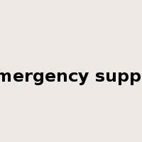emergency supply是什么意思