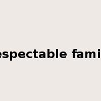 respectable family是什么意思
