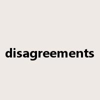 disagreements是什么意思