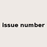 issue number是什么意思