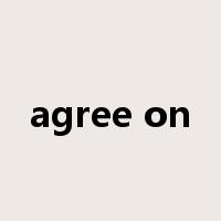 agree on是什么意思