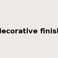 decorative finish是什么意思