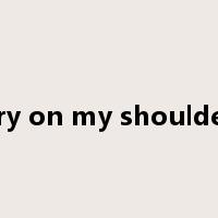cry on my shoulder是什么意思
