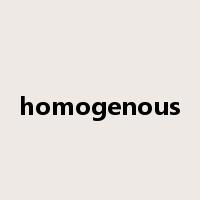 homogenous是什么意思