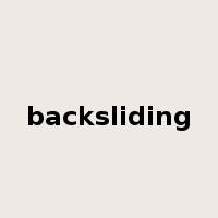 backsliding是什么意思