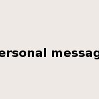 personal message是什么意思
