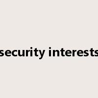 security interests是什么意思