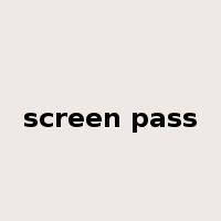 screen pass是什么意思