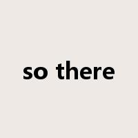 so there是什么意思