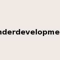 underdevelopment是什么意思