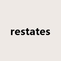 restates是什么意思
