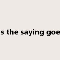 as the saying goes是什么意思