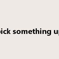 pick something up是什么意思