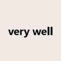 very well是什么意思