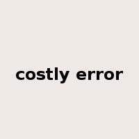 costly error是什么意思