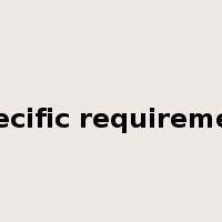 specific requirement是什么意思