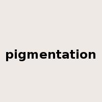 pigmentation是什么意思