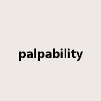 palpability是什么意思