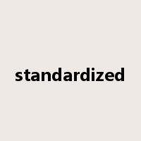 standardized是什么意思