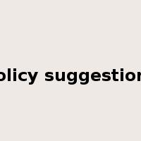 policy suggestions是什么意思