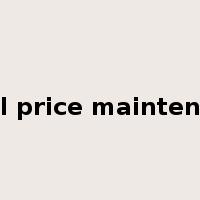 retail price maintenance是什么意思