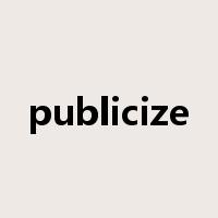 publicize是什么意思