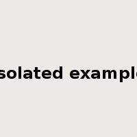 isolated example是什么意思