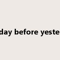 the day before yesterday是什么意思