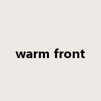 warm front是什么意思