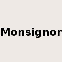 Monsignor是什么意思