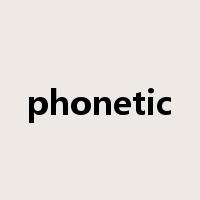 phonetic是什么意思