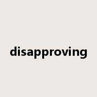 disapproving是什么意思