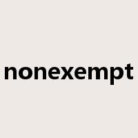 nonexempt是什么意思