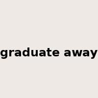 graduate away是什么意思