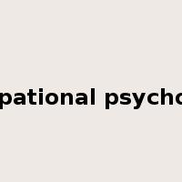 occupational psychology是什么意思