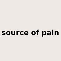 source of pain是什么意思