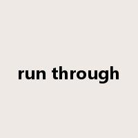 run through是什么意思