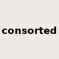 consorted是什么意思