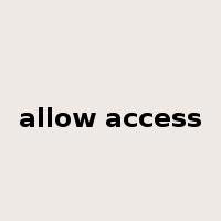 allow access是什么意思
