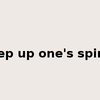 keep up one's spirits是什么意思